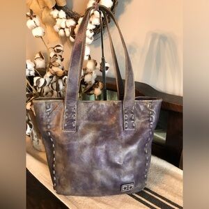 Bed Stu Leather Stevie Tote Shoulder Bag Purple Retail $255
